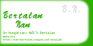 bertalan nan business card